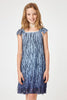 Kids Blue Ombre Dangle Sequin Dress - Trixxi Clothing