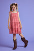 Kids Coral Floral Sleeveless Babydoll Dress - Trixxi Clothing