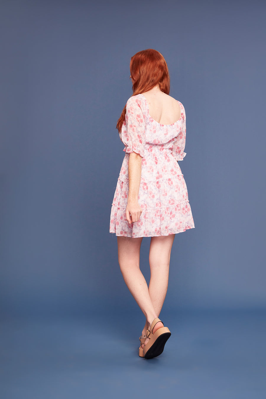 Pink Ivory Tier Dress - Trixxi Clothing