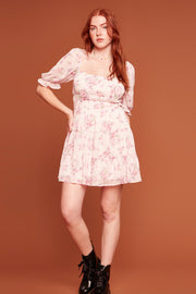 Pink Rose Tier Dress - Trixxi Clothing